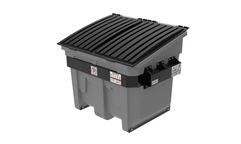 Extra heavy duty front load commercial container