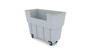 Chariot polyethylene manutention 1,2 verges cube avec ouverture central pour accès