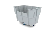 Chariot polyethylene manutention 1,7 verges cube avec ouverture central pour accès