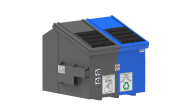 Steel Dual-Compartment Container: 50% Waste | 50% Recycling