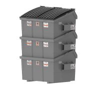 Nestable slant style container