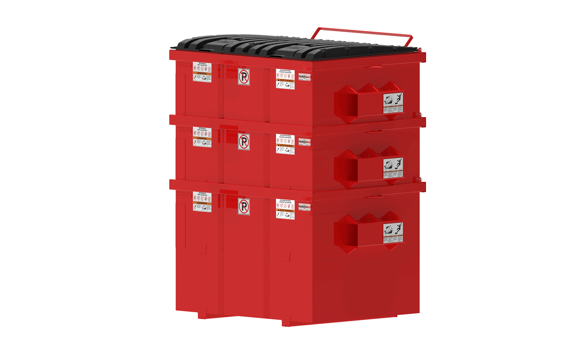 Nestable flat top container
