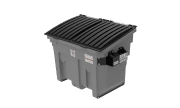 Front loading polyethylene waste container 3 cubic yards