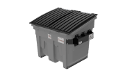 Front loading polyethylene waste container 4 cubic yards