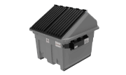 Front loading polyethylene waste container 6 cubic yards