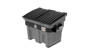 Front loading polyethylene extra sturdy waste container 3 cubic yards