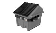Front loading polyethylene extra sturdy waste container 6 cubic yards