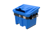 Front loading polyethylene extra sturdy recycling container 4 cubic yards