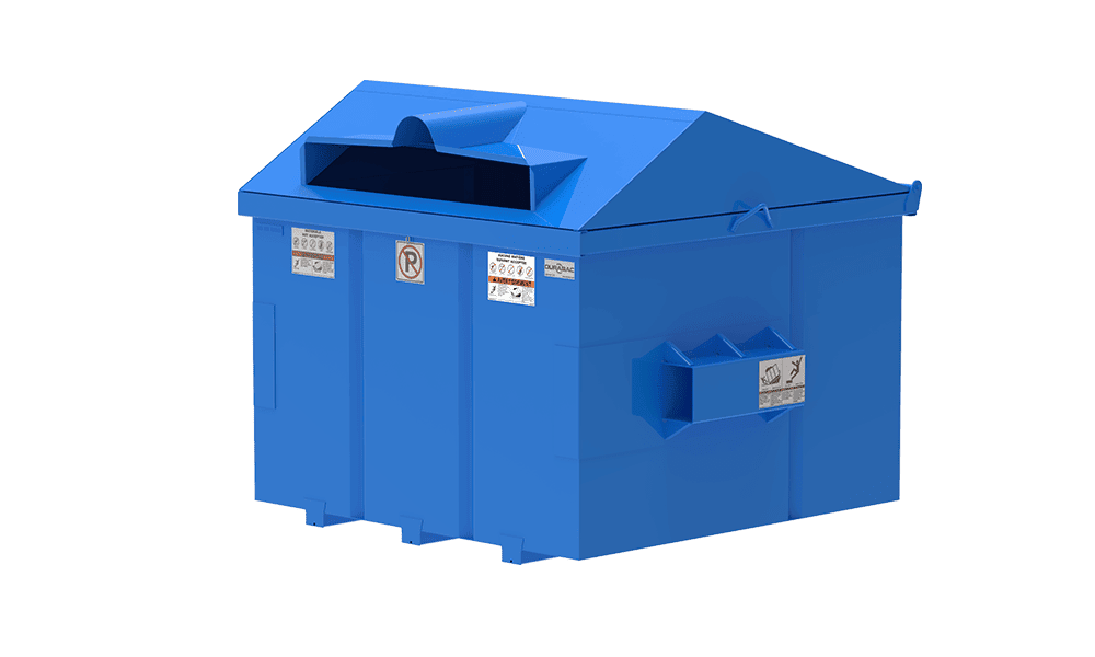 Gabled recycling container
