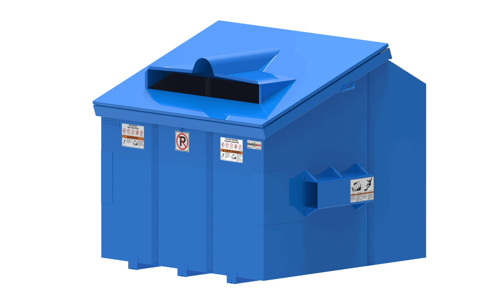 Slant style recycling container