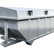 Roll-off container for glass recycling